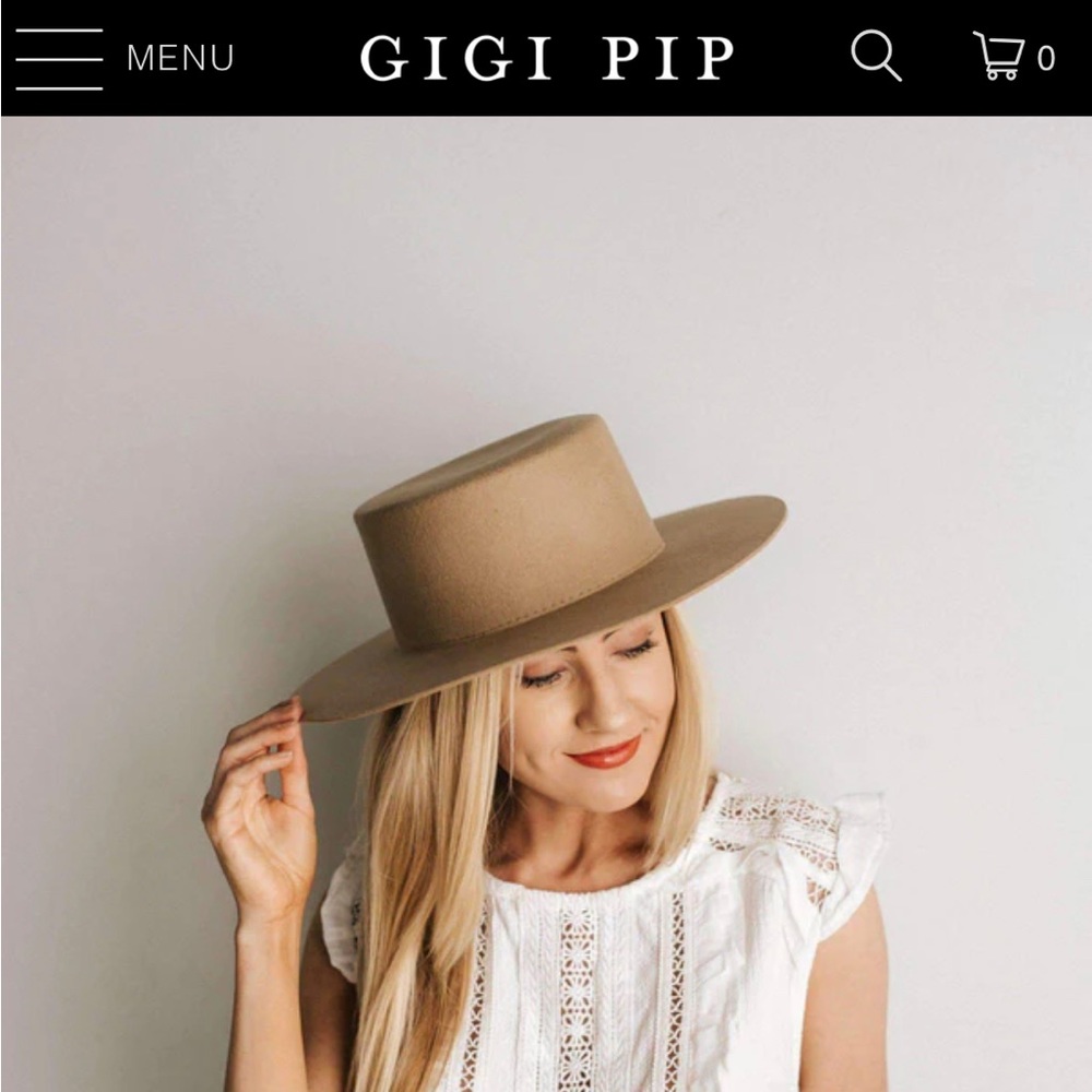Gigi Pip Dahlia Boater Hat